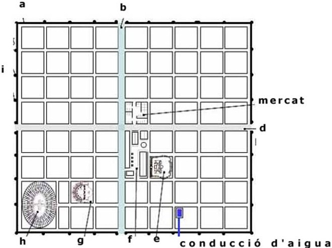 plànol d'una ciutat romana